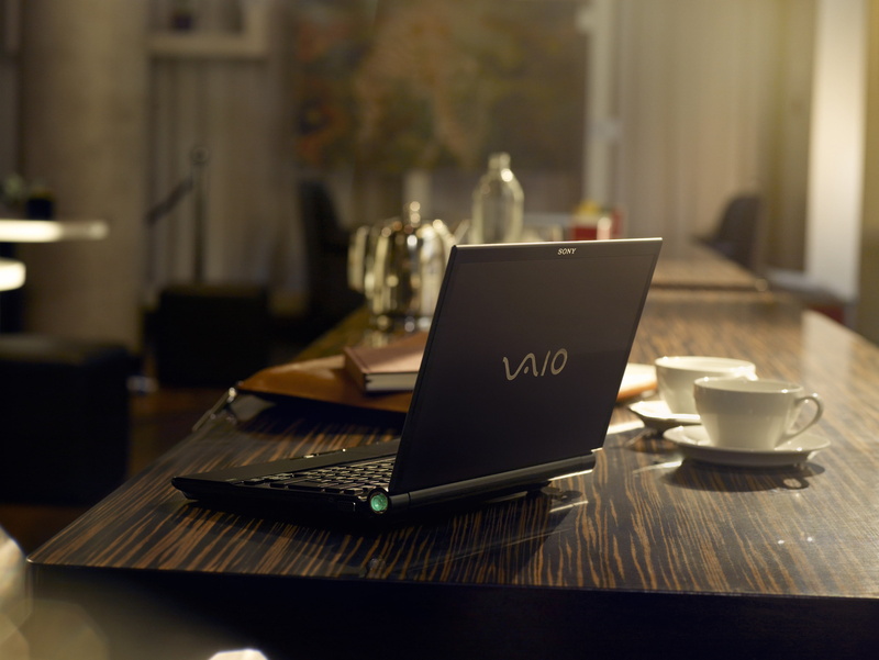 domestic Room, cafe, business, computer, laptop, Sony, 2K, wood - Material, technology, communication, vaio, indoors, lifestyles, pC, breakfast, modern