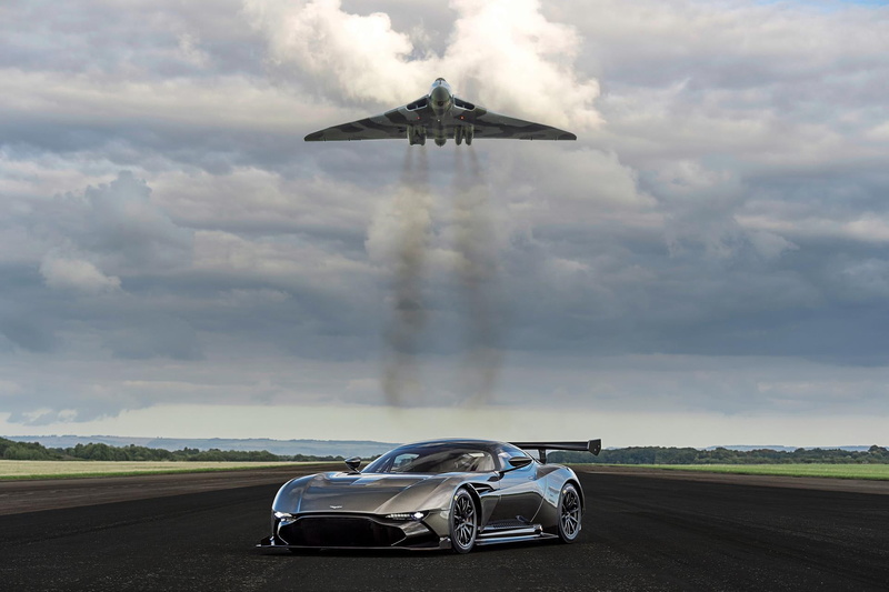day, aston, martin, 1080P, plane, speed, flying, land vehicle, sky, outdoors, airport runway, car, on the move, auto racing, airplane, motion, nature