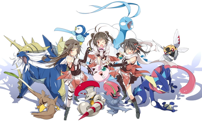 Naka (Kancolle), Jigglypuff (Pokémon), 1080P, Accelgor (Pokémon), Crossover, Escavalier (Pokémon), Samurott (Pokemon), Piplup (Pokémon), Kantai Collection