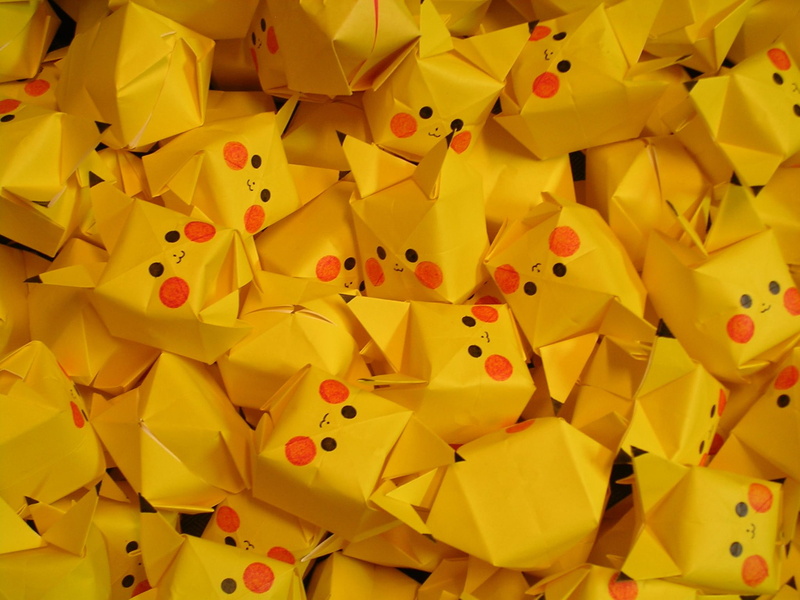 pikachu, lot, pokemon-picachu-cubes, 1080P, box, picachu, pokemon, paper, cubes, anime, cute, awesome, very-cute
