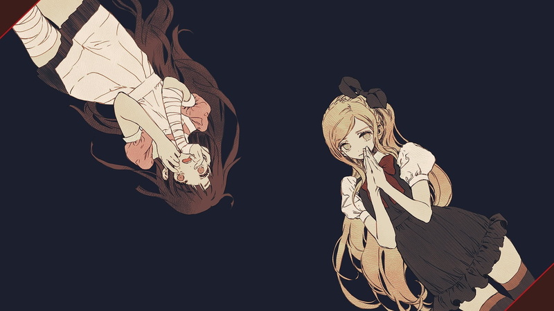 Danganronpa: Trigger Happy Havoc, human representation, blue, night, music, indoors, human body part, art and craft, creativity, anime girls, low angle view