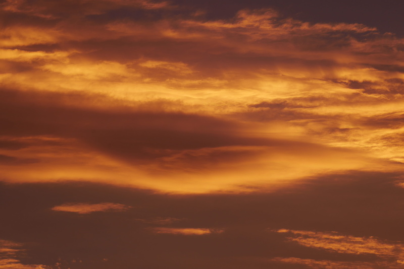 orange color, sky, nature, scenery, wind, sunrise, cloud - sky, outdoors, no people, dusk, cumulus, tranquility, landscape, horizon, awe, 4K