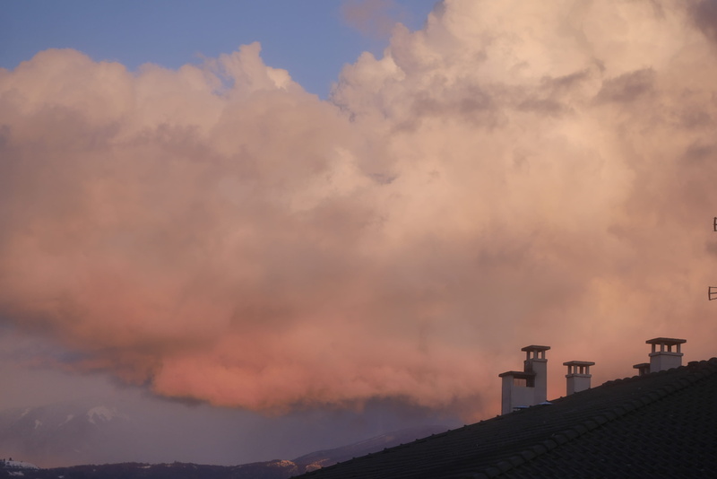 scenery, environment, outdoors, nature, weather, air pollution, fireplace, roof, cloud, countryside, environmental issues, 4K, smoke stack, cumulus, clouds
