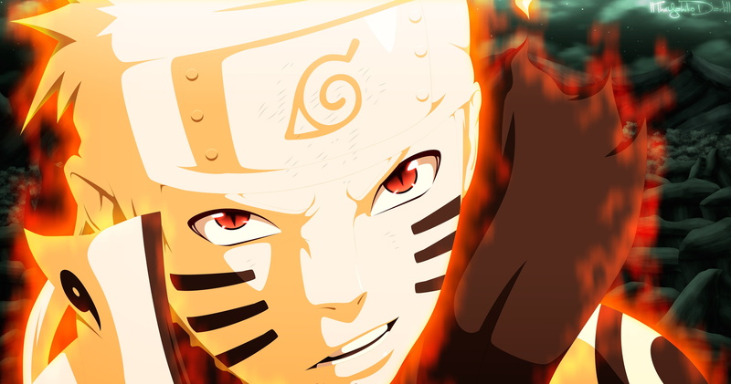 Naruto, 4K, Sage of Six Paths, Naruto Uzumaki, Red Eyes