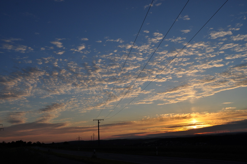 sky, electricity, telephone line, fuel and power generation, outdoors, sunset, environment, power lines, scenics - nature, silhouette, beauty in nature