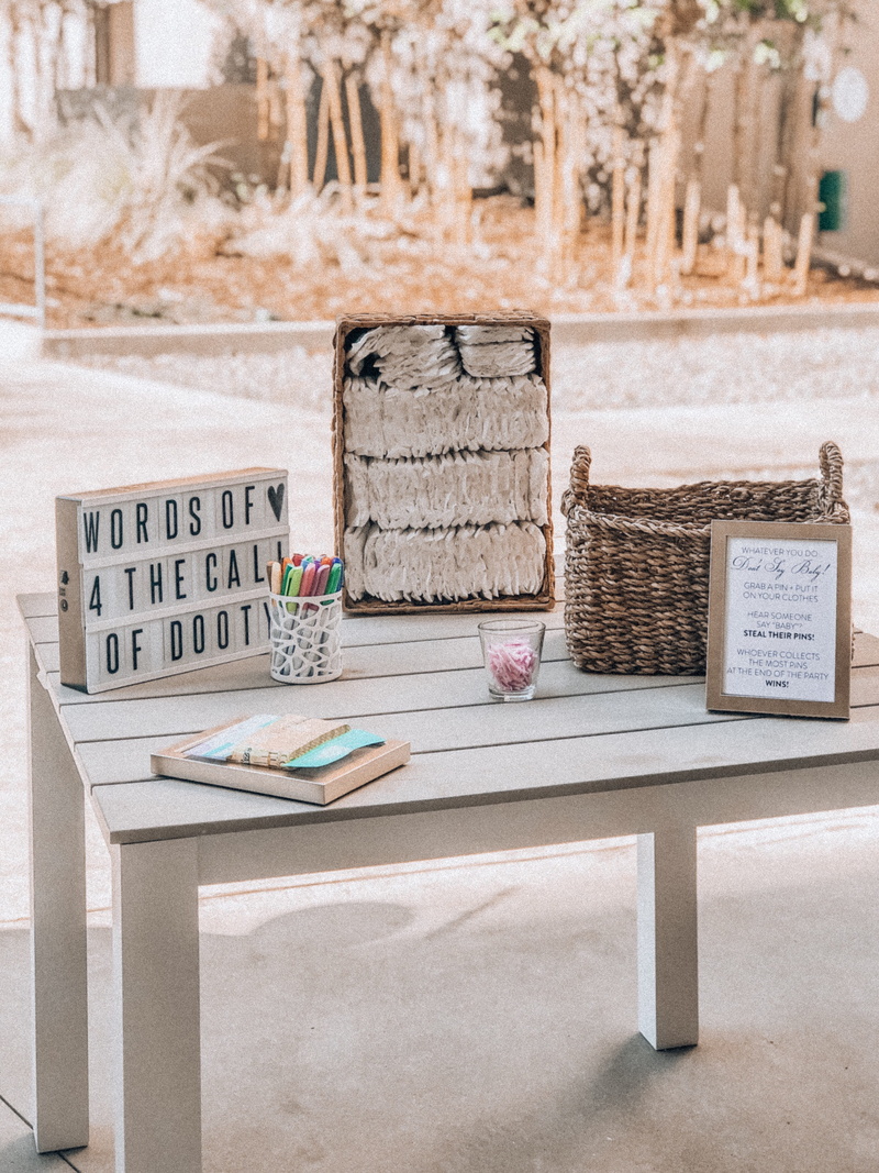 communication, day, basket, shower decoration, close-up, table setup, text, religion, container, baby, baby shower, wicker, nature, decoration, still life