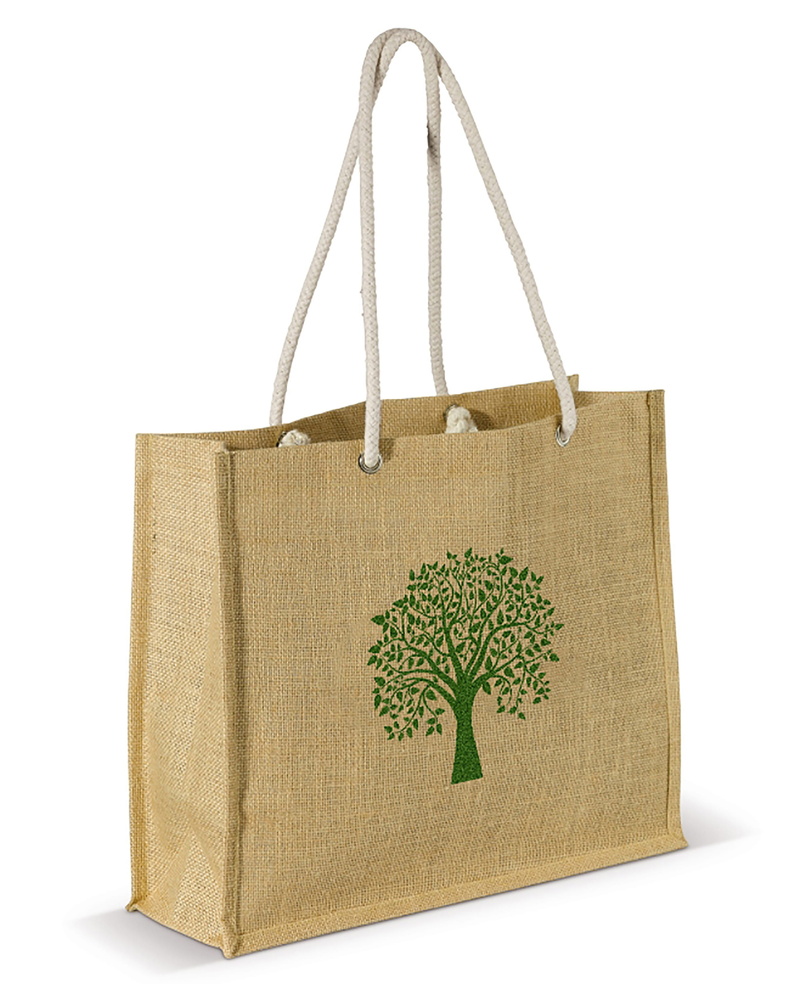 package, handle, jute bags laminated, shopping, single object, paper bag, string, shopping bag, green color, studio shot, label, white background, bag