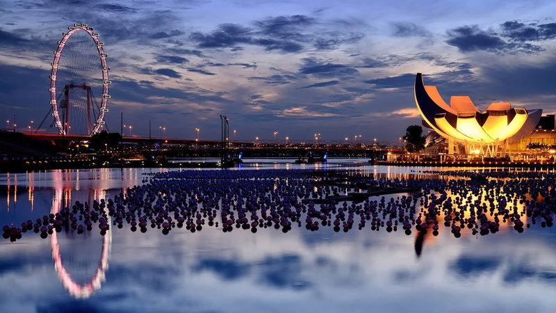 cloud - sky, no people, architecture, tower, urban, landscape, building exterior, night, tourism, skyline, clouds, nautical vessel, illuminated, water