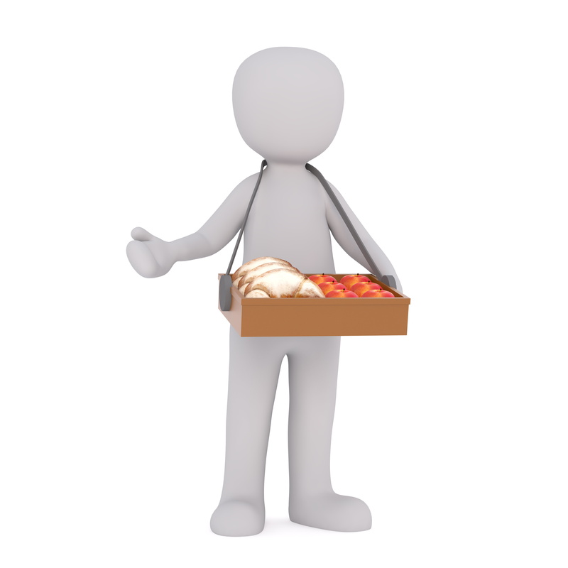menswear, full body, man, celebration, copy space, human representation, clip, apples, indoors, gift, holding, birthday present, male likeness, croissants