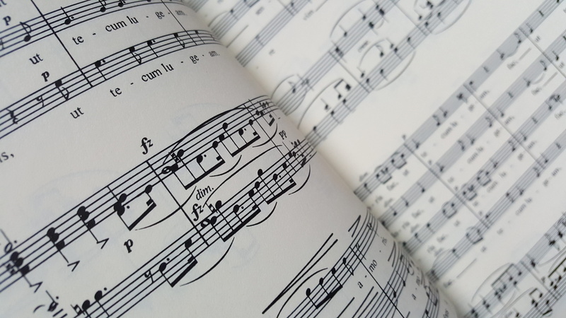 sheet music, technology, close-up, soprano, sound, backgrounds, partiture, architecture, paper, music, 4K, communication, complexity, book, melody, arts culture and entertainment