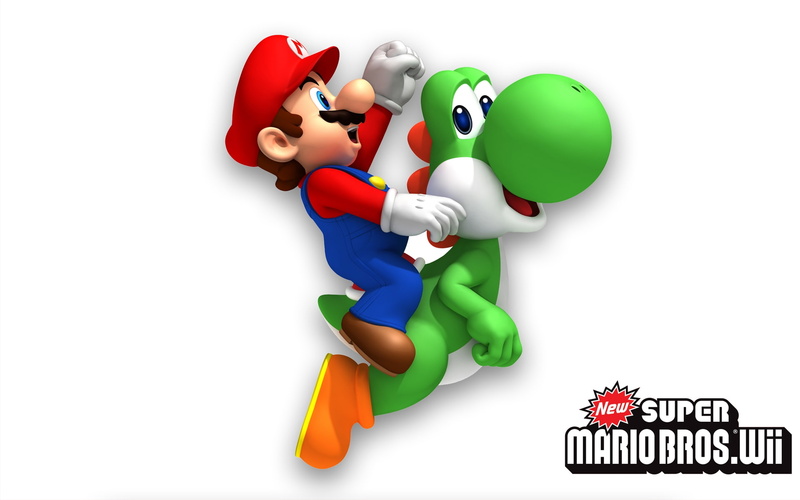 bros, art, hd, 1080P, yoshi, wii, video, games, red cap, Mario, mario bros wii