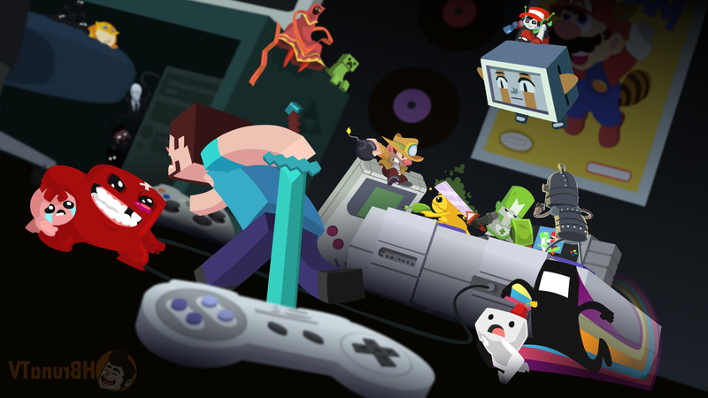 Creeper, The Binding Of Isaac, Super Meat Boy, GameBoy Color, Nintendo, Steve, Super Mario, Slender Man, Jurney, 1080P, Minecraft