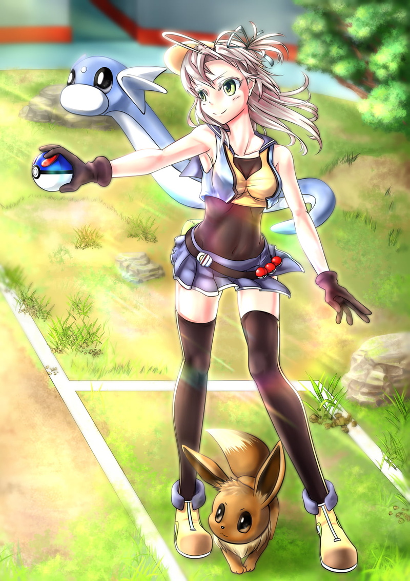 representation, day, gray hair, skirt, clothing, women, one person, leisure activity, holding, full length, anime girls, lifestyles, grass, long hair, sunlight