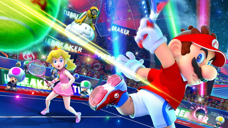 Mario, Video Game, 1080P, Toad (Mario), Princess Peach, Mario Tennis Aces, Lakitu