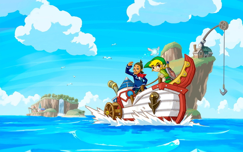 The Legend Of Zelda: Phantom Hourglass, trip, inflatable, blue, video games, real people, sky, nature, sea, group of people, cloud - sky, Nintendo DS, lifestyles