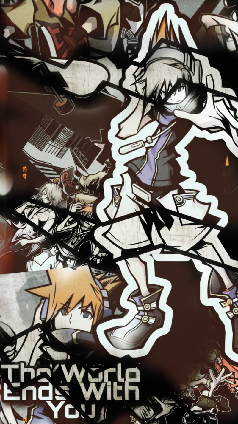 Nintendo Switch, collage, Nintendo DS, RPG, video games, Square Enix, anime, paper, The World Ends With You, phone, 1080P, Nintendo