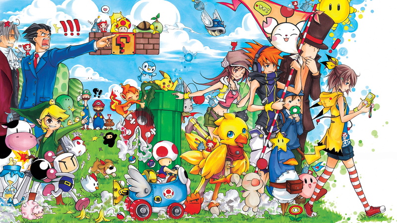 video games, toy, art and craft, day, The Legend Of Zelda, Nintendo DS, Disgaea, Mario Bros., craft, The World Ends With You, group of people, representation