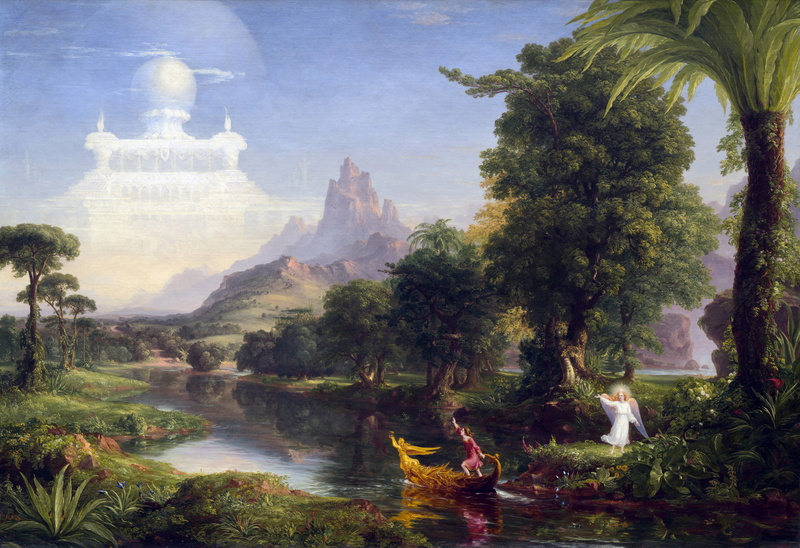 classic art, The Voyage of Life, 4K, painting, Thomas Cole, The Voyage of Life: Youth