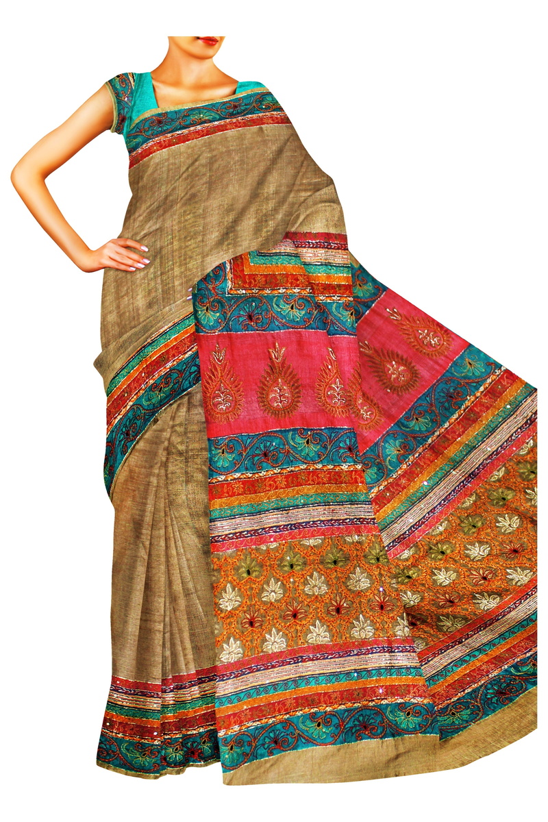 midsection, handloom cotton, clothing, rear view, fashion, standing, dress, women fashion, orange, adult, silk, woman, lifestyles, traditional clothing