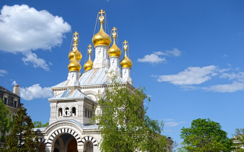 russian, church, 2K, dome, orthodox, geneva