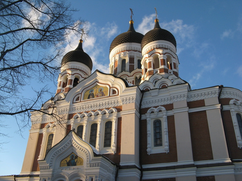 tree, nature, architecture, city, dome, landmark, sky, travel destinations, russian, Orthodox, history, 2K, tallinn, low angle view, orthodox, day, building exterior