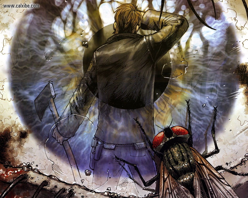 black, hd, housefly, illustration, comics, 720P