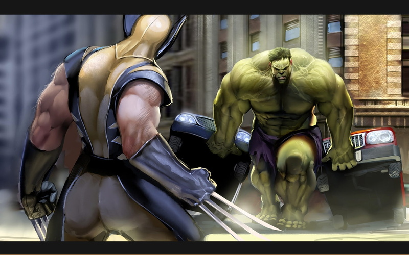 movies, Hulk (comic character), wolverine, x, marvel, movie, comics, entertainment, 720P, hd, art, comic, character, incredible, hulk, xmen