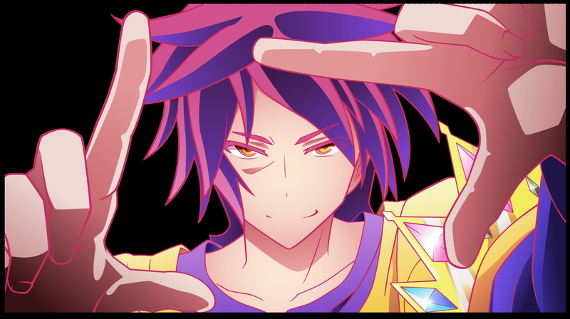 1080P, Yellow Eyes, Sora (No Game No Life), Pink Hair, Purple Hair, No Game No Life, Two-Toned Hair, Anime, Smile