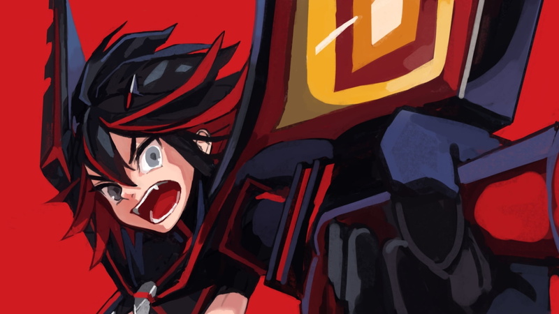 Two-Toned Hair, 1080P, Grey Eyes, Anime, Kill La Kill, Girl, Ryūko Matoi