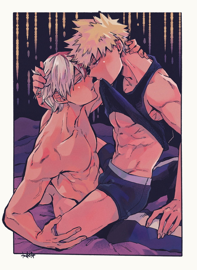 2K, Bakugō Katsuki, anime, anime boys, Boku no Hero Academia, Deku