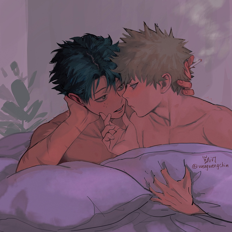 4K, anime boys, Boku no Hero Academia, anime, Bakugō Katsuki, Deku