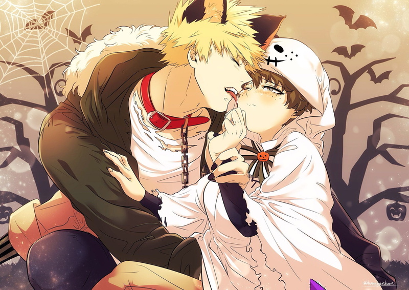 anime, Boku no Hero Academia, anime boys, 1080P, Bakugō Katsuki, Deku