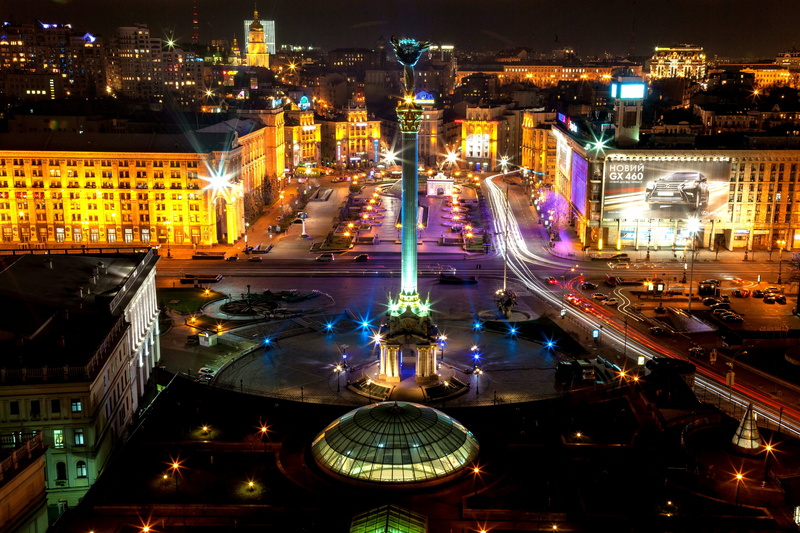 Ukraine, street Light, dark, city, skyscraper, Kiev, 5K, tourism, street, concrete, famous Place, outdoors, water, traffic, light - Natural Phenomenon