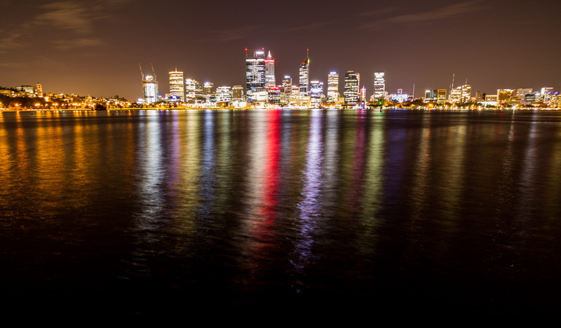 office building exterior, nature, building exterior, river, 4K, city, perth, water, building, illuminated, light, landscape, waterfront, lighttrails, australia