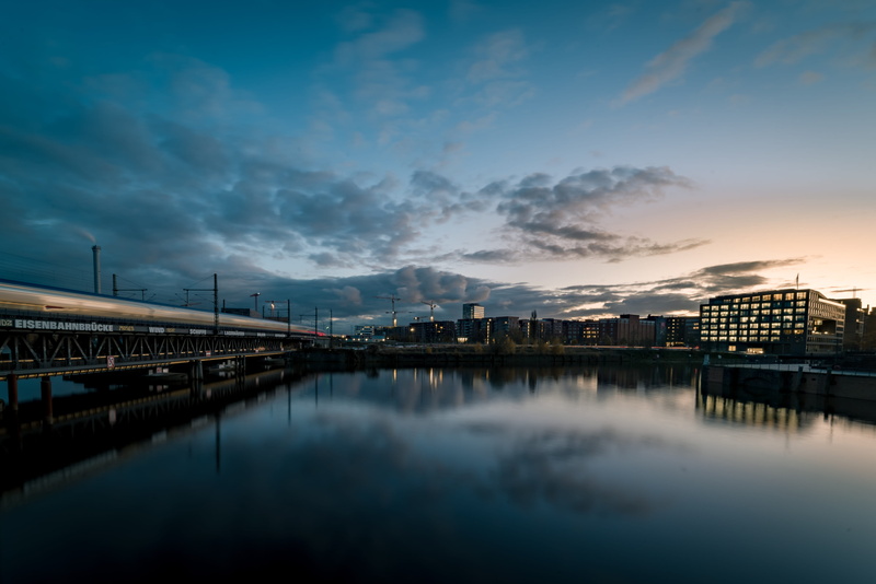 hamburg, river, beauty in nature, explore, cityscape, vacation, waterfront, blue hour, 4K, nature, outdoors, reflection, built structure, bridge, connection