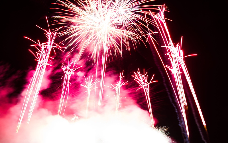 firework display, night, event, multi colored, excitement, fireworks, burning, long exposure, red, bright, australia, perth royal show, light, perth, low angle view