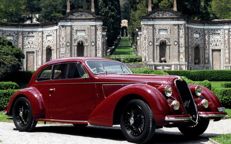 vintage, coupe, 1080P, 1920x1200, black, cars, alfa romeo 6c, c, romeo, alfa, alfa romeo, red
