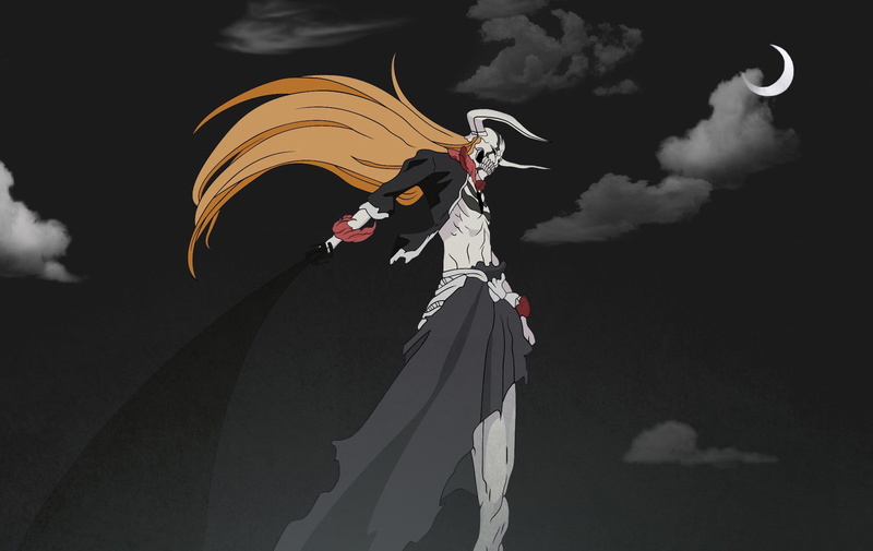 outdoors, sky, architecture, sunlight, no people, flag, holding, Bleach, statue, creativity, 1080P, Kurosaki Ichigo, digital composite, smoke - physical structure