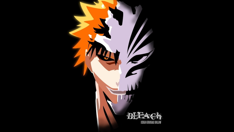 black background, Kurosaki Ichigo, 1080P, Bleach, Hollow, anime