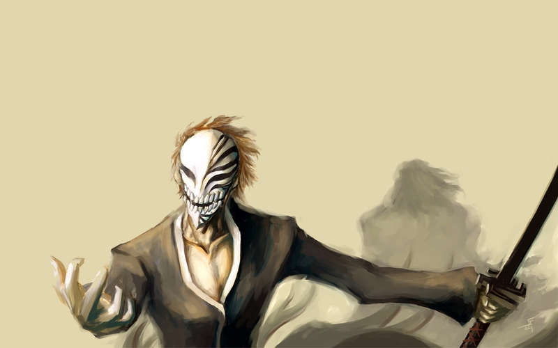 x, anime, hd, kurosaki ichigo, bleach, ichigo, kurosaki, 720P, art, zangetsu, hollow