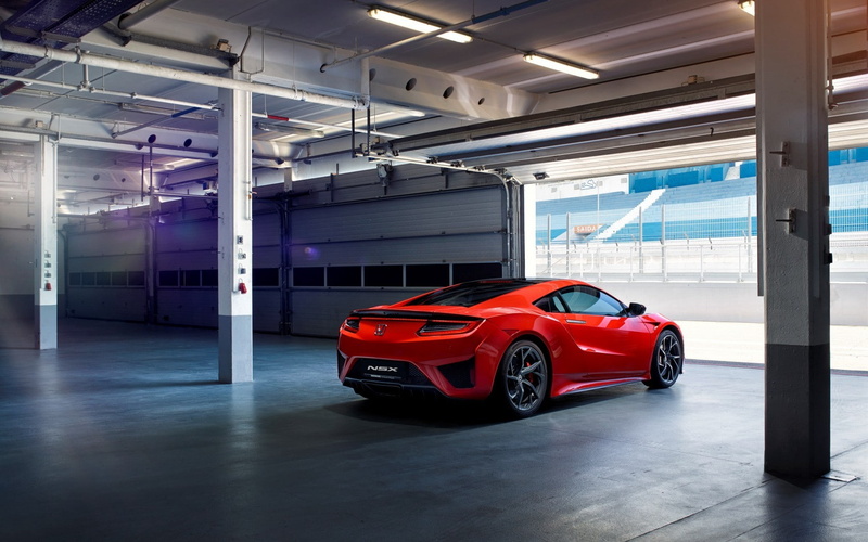 Acura NSX, parking garage, Honda, mode of transportation, parking lot, car, garage, nsx, architecture, communication, land vehicle, acura, indoors, empty