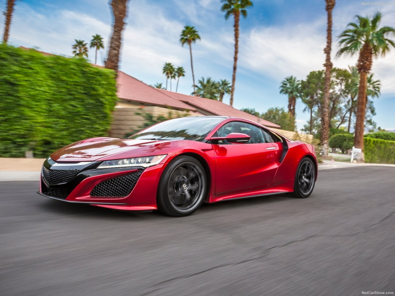 luxury, sky, cloud - sky, road, Acura NSX 2017, day, car, 720P, mode of transportation, acura, plant, sports car, wealth, land vehicle, speed, palm tree