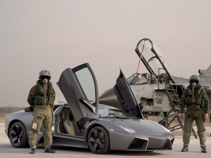 pilot, people, fighter, group of people, military, government, protection, land vehicle, lamborghini, occupation, gray, car, murcielago, sitting, auto