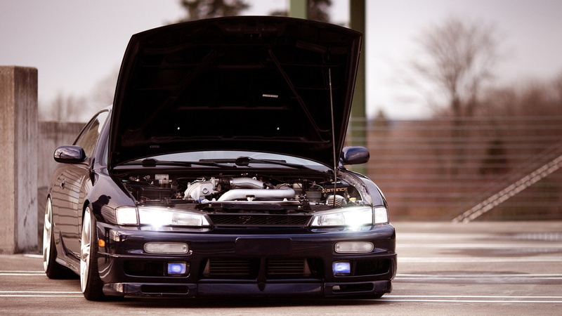 day, chrome, motion, speed, travel, outdoors, retro styled, driving, nissan silvia s14 kouki car jdm engines tuning, car, road, transportation, mode of transportation