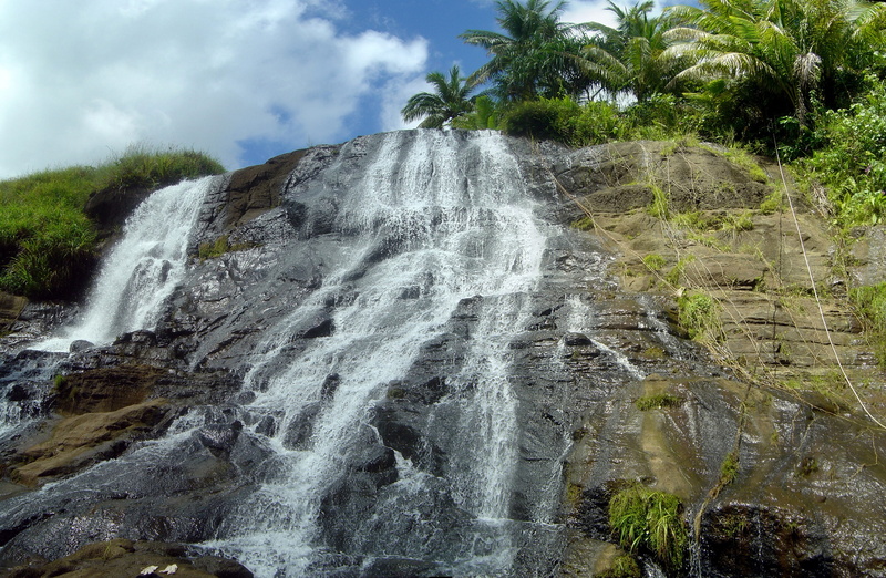 Falls, scenic, scenics, plant, tropical Climate, beauty In Nature, Guam, river, splashing, public domain, falling water, landscape, nature, land, scenics - nature