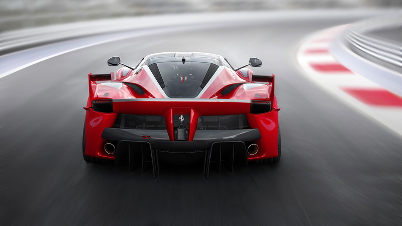 ferrari fxxk car race tracks motion blur, 4K
