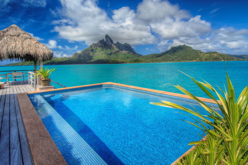 scenics - nature, swimming, day, mountain, St-Regis, blue lagoon, outdoors, tranquil scene, luxury, beauty in nature, no people, tranquility, tropical climate