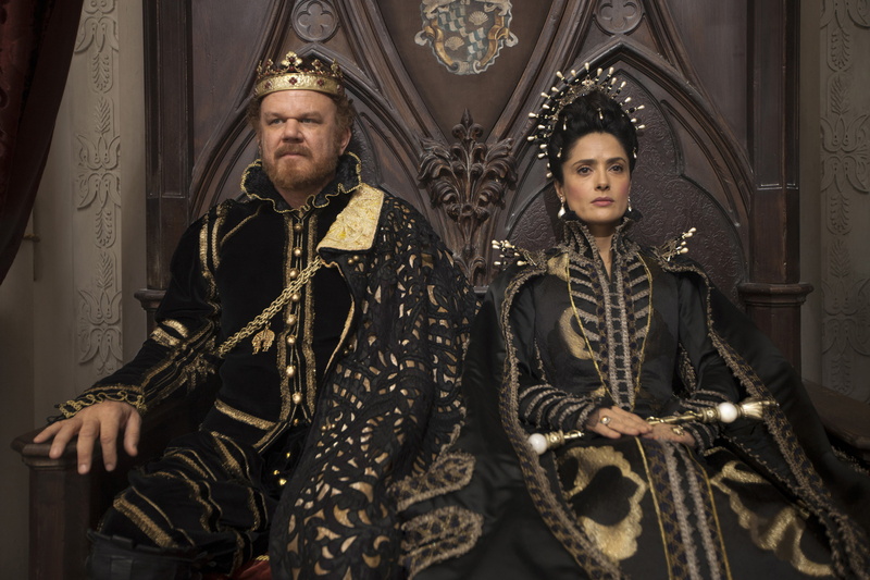 king, fantasy, crown, 2K, Salma Hayek, Scary stories, The tale of the tales, King of Longtrellis, Queen of Longtrellis, the throne, Queen, John C. Reilly