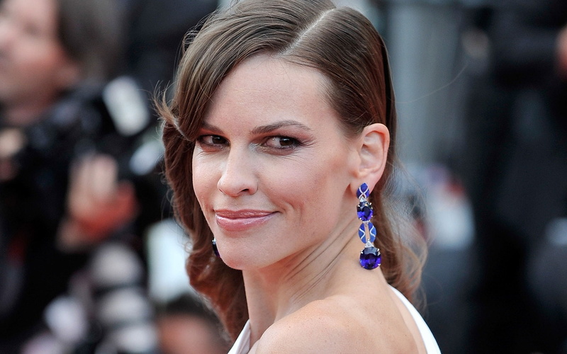 carpet, red, 1080P, blue, hilary, actress, beautiful, swank