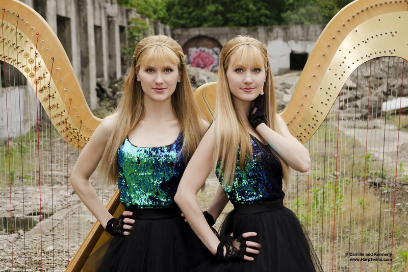 harp, twins, Harp Twins, women, 4K